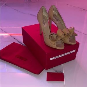 COPY - Valentino Beige Patent Dorsay Shoes